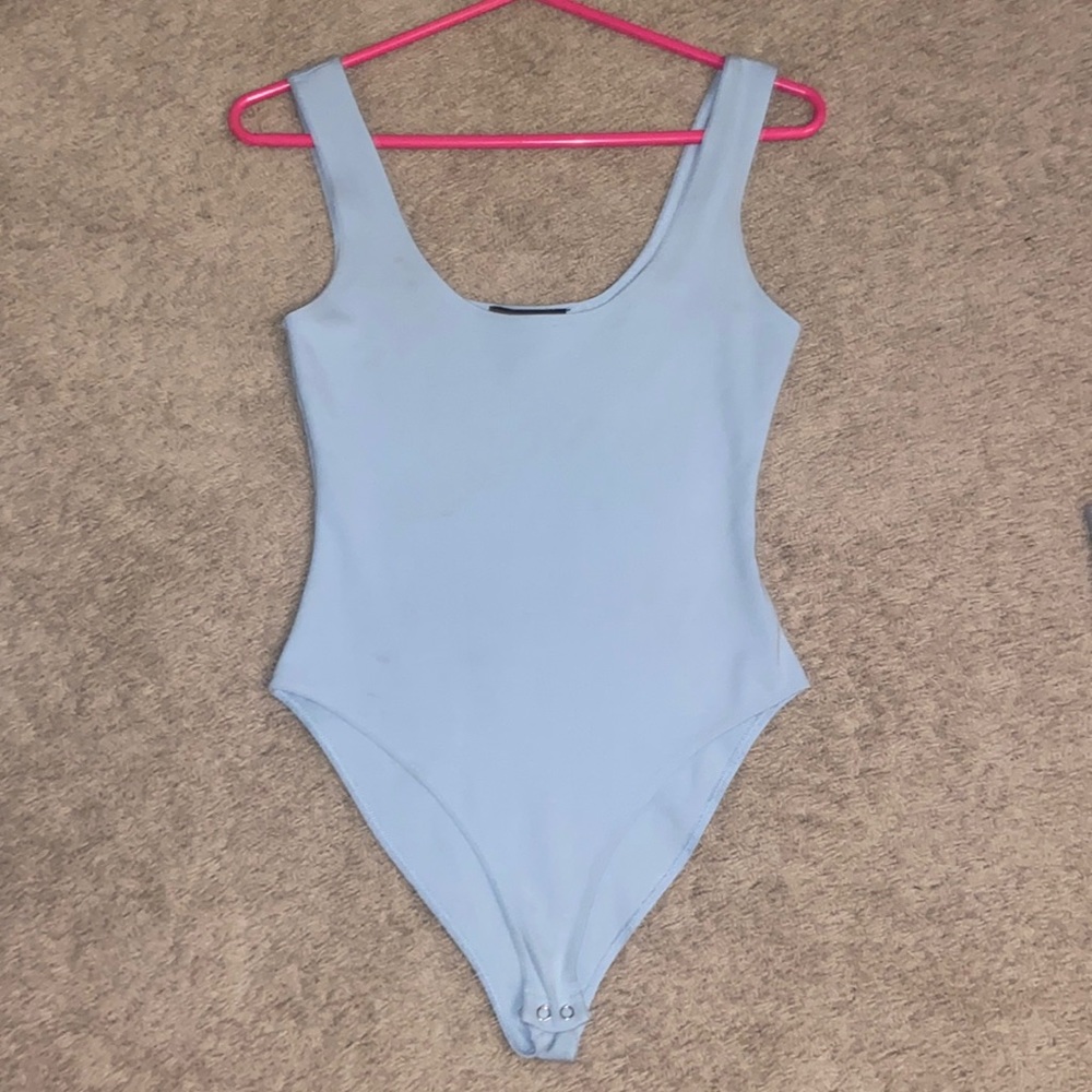 forever21 blue bodysuit size small